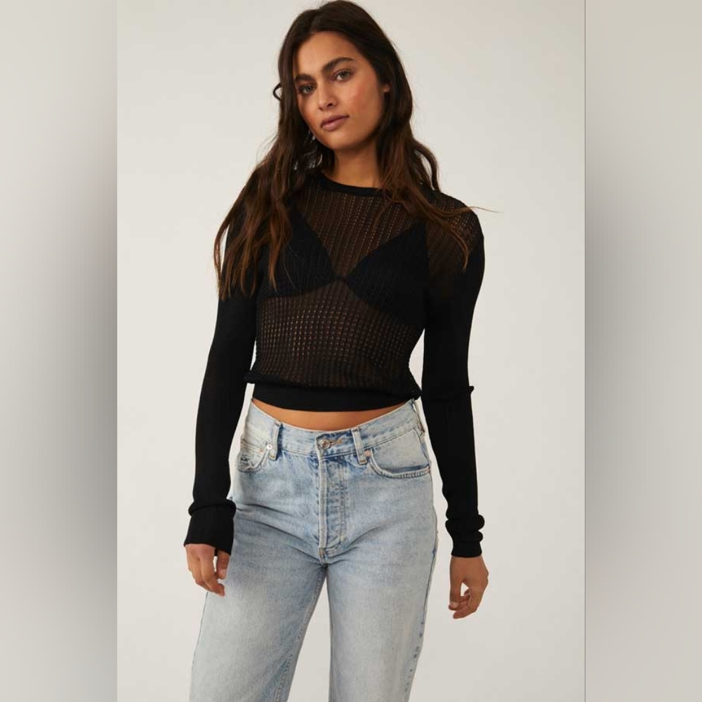 Free People Cropped Sweater
